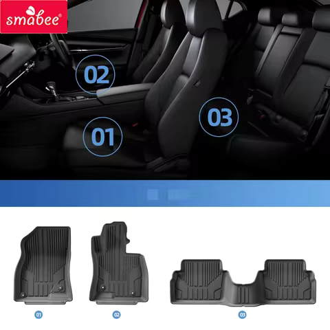 Smabee Right Drive for Mazda3 CX-30 (2WD AT) 2019-2024 TPE 3D Car Floor Mats Cargo Liner Trunk Pad A