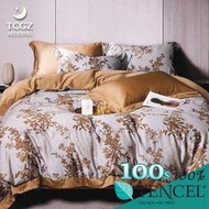 §同床共枕§TENCEL100%100支天絲萊賽爾纖維 雙人5x6.2尺 薄床包舖棉兩用被四件式組-邁凱倫