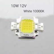 (1-2pcs)Macam2 led 10W 12V DC White(K)hpl chip super bright Led cob lampu komponen proyek diy kreati