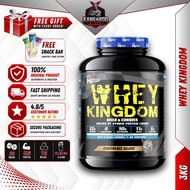 FREE GIFT -Muscle Kingdom Whey Kingdom 6.6Lbs/3Kg (84 serving) - Whey Protein,Halal,Recovery