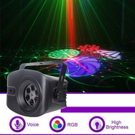 Remote 2 IN 1 Portable Led RGBW Disco Lamp 48 Pattern Sound Active Red Green DJ party Laser Lights P