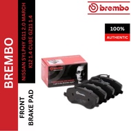 GENUINE BREMBO FRONT BRAKE PAD NISSAN SYLPHY G11 2.0 MARCH K12 1.4 CUBE GZ11 1.4
