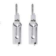 SS001 สแตนเลสสตีลถอดรหัสกุญแจ 2 In 1 Precision Hook & Pick Set ล็อคถอดรหัส O-ring รถกระบะชุดซ่อมเครื