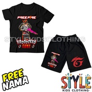 Children's T-shirt Set Children's Pants Character Sg Rapper Kroco Cees Gank Free Name/ Children's T-