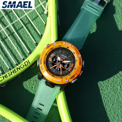 SMAEL Multi functional Night Glow Men's Watch 8058 Leisure Waterproof Watch Digital Dual Display Out
