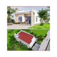 Dk288 7m6x13m4 4th Level House Design Drawing with Roof Printed on A3 Paper, Full 3D Color, Architec