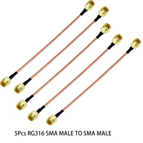 5Pcs SMA to SMA Cable Male to Male Connector Antenna extension jumper RF cable Pigtail Adapter Cable