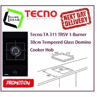 Tecno TA 311TRSV 1-Burner 30cm Tempered Glass Domino Cooker Hob