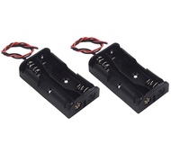 2Pcs 2 x 1.5V AA Battery Holder Case Box, 2 AA Battery Holder with Wire Leads