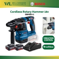 BOSCH GBH185-LI Cordless Rotary Hammer 18V / bosch hammer drill cordless / mesin tebuk dinding simen bosch 3 in 1 drill