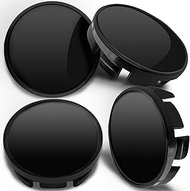 4 x 65 mm Hub Caps, Wheel Hub Caps, Alloy Rims, Compatible with VW 3B7 601 171 / 6U7 601 171 Black C