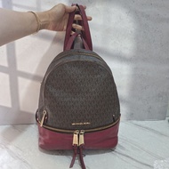Preloved MK Signature Maroon Backpack