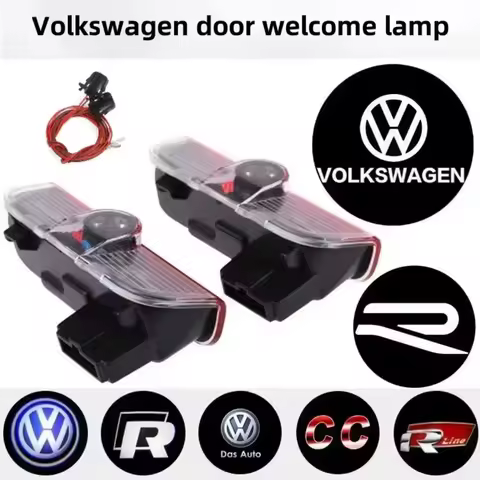 2/4p LED Car Door Logo Projector Light for VW Golf 5 6 7 8 GTI GTD GTE Touareg CC Passat B6 B7 B8 B9