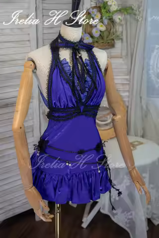 Irelia H Store Tifa Lockhart FF14 Final Fantasy VII Tita Cosplay Costume Women Evening Dresses Blue 