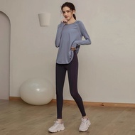 Yoga Jacket Women's Sports Long-Sleeved Workout Clothes Professional Breathable Quick-Drying Loose R