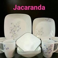 🌄Corelle 16 pcs square Jacaranda 🌄