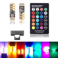 Remote Control Bulb Color LED LAMP T10 CAR MOTORCYCLE T10 RGB JELLY SMD CONTENTS 2PCS REMOTE RGB02 t