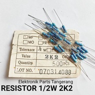 (10 Buah) RESISTOR 1/2 WATT 2K2 OHM RESISTOR 1/2W 2K2 OHM RESISTOR 1/2WATT 2K2 OHM