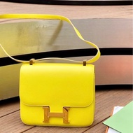 有購証✨💕 Hermes mini Constance愛馬仕檸檬黃金扣康康19 Y刻