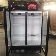 ST-⚓Flower Freezer Fresh Cabinet Refrigerated Cabinet Freezer Vertical Beverage Showcase Large Capacity Freezer Three Do