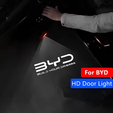 Car BYD Wireless Car Door Welcome Decorative Light Courtesy Shadow Projector Lamp LED HD Logo Light