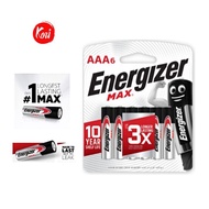 Bundle of Energizer Max AAA x6 Alkaline Battery,  LR03 E92