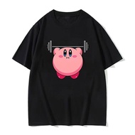 Kirby Lifting Barbell T Shirt Black 100% Cotton Funny Ugly Tee