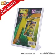 gkstm Acrylic L-Shape Display Stand / Brochure Holder / Catalog Display L Shape Size Stand 3R/4R/5R/