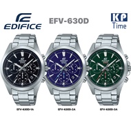 Casio Edifice นาฬิกาข้อมือผู้ชาย โครโนกราฟ สายสแตนเลส รุ่น EFV-630D ของแท้ ประกัน CMG