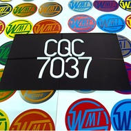 NO PLATE MOTOR PUTIH 3.7CM