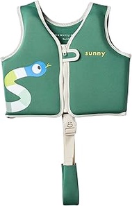 SUNNYLiFE Swim Vest, 2-3 Years, Into The Jungle Green, EPE/Natural Rubber/Polyester, 14.57x12.8x1.97