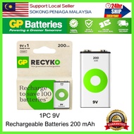 GP Reckyo 1PC 9V 200mAh Rechargeable Battery - GPRHV208R088 GP Rechargeable Batteries 9v