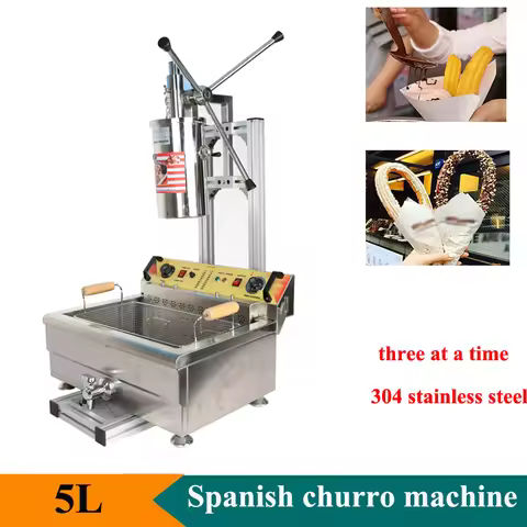 5L Professional Churros Maker Machine Spanish Churros Machine Electric Churros Making Equipment 5L S