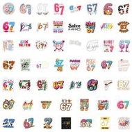 54pcs Cartoon Cute 67 Styles Colorful Fun 67pcs Stickers, 67 Gift 67 Items Cartoon Doodle Stickers, 