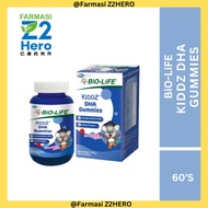 BiO-LiFE KIDDZ DHA Gummies 60’s-Gummy DHA-Focus, Brain Health for Kids