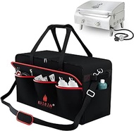 Fit for Pit Boss Grills 75275 Two-Burner Portable Grill Carry Bag,Compatible with Lifemaster Table Top Propane Gas Grill Folding Legs,600D Polyester Heavy Duty