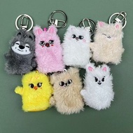 SKZOO Plush Keyring – Wolf Chan & BbokAri Finger Doll Pendant
