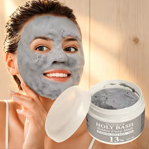 YUITIKUE Holy Basil Bubble Deep Mask 13% PHA Exfoliating Pore Cleansing Facial Mask 50g