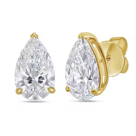 Kanolan D VVS1 Pear Moissanite Earrings for Women GRA Certified Lab Grow Diamond Solid s925 Silver P
