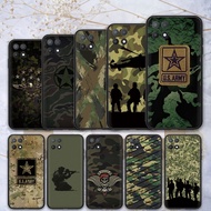 TPU Silicone Phone Casing Samsung Galaxy A26 A36 A56 A07 A17 M07 F17 RV48 Camouflage Army