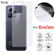 Carbon Fiber Phone Protective Back Film For Realme Narzo 70 50i 50A Prime 50 30 30A 20 20A X7 X2 X50 Pro XT V15 V20 V23 V25 V30 5G 4G 2024