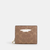 [READY STOCK MY] COACH Snap Wallet In Signature Canvas In Tan/Brown (CW789)(2)