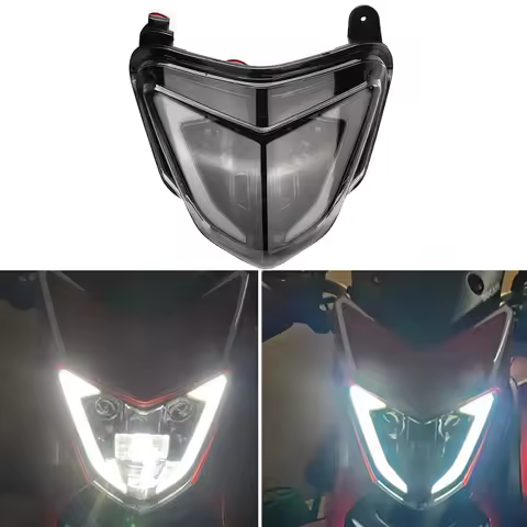 LED Headlight For DUCATI Hypermotard 821 939 SP 2018 Beam Angel Eyes DRL Assembly Kit and Replacemen