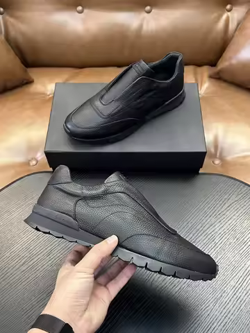 Kiton gentleman casual calfskin sports shoes