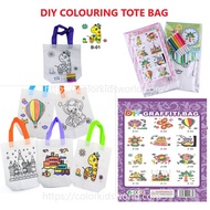 DIY graffiti bag DIY Colouring bag non woven recycle bag for children