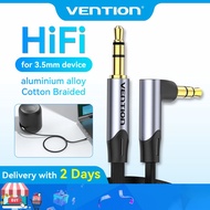 Vention 3.5mm Right Angle Aux Cable, Male to Male Stereo Audio Cable for Car AUX, Speaker, Headphone
