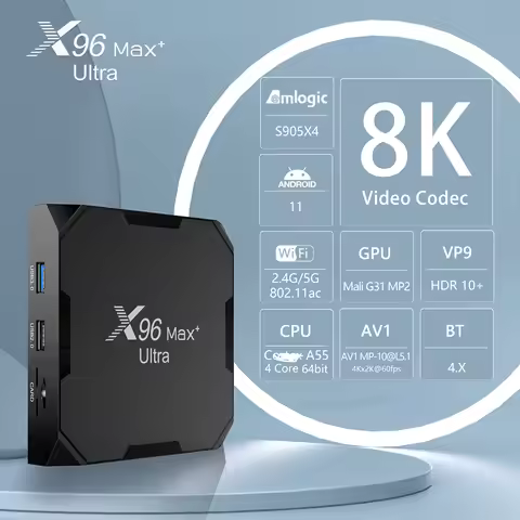 10pcs Lot X96Max Plus Ultra TV Box Android 11 Amlogic S905X4 4GB 32GB TVBOX AV1 8K Wifi BT X96 Max M
