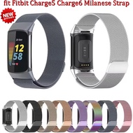 Milanese strap Compatible for fitbit charge6/5 band replacement charge6 wristband stainless steel ma