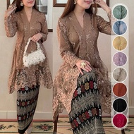 AREENA SET - Baju Kebaya Lace | Fully Lined | Batik Pleated Skirt