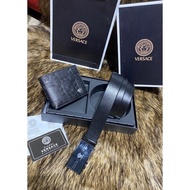 in stock Delicious, CHEAP, BEAUTIFUL VERSACE WALLET + BELT SET